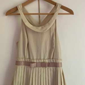Anthropologie Cream and Mauve Cocktail Dress